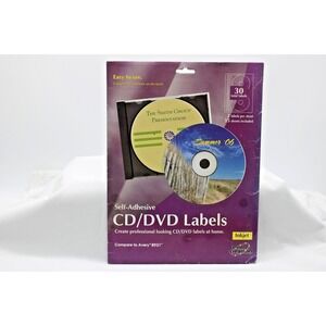 NEW Printer Creations 30 CD/DVD Labels For Inkjet Compare to Avery 8931 SEALED